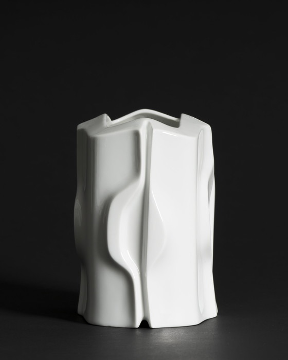 Image 1 of Fürstenberg & Rosenthal Porcelain Vase Duo Klaus Henning & Jan Van Der Vaart B&W