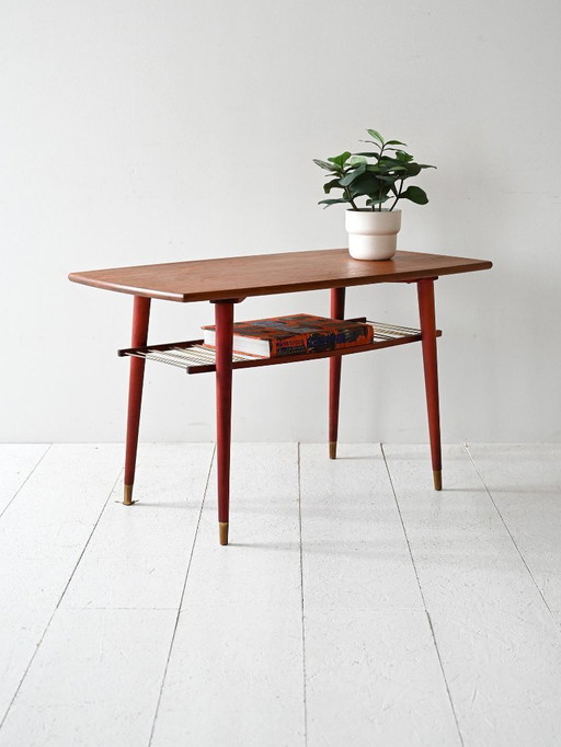 Table basse scandinave en teck des années 1960