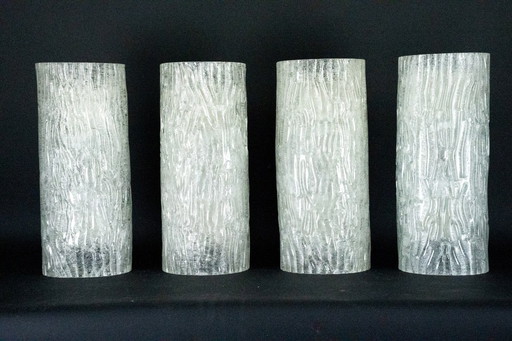 Set of 4 Corteccia Wall Sconces by Toni Zuccheri for Venini, 1960s