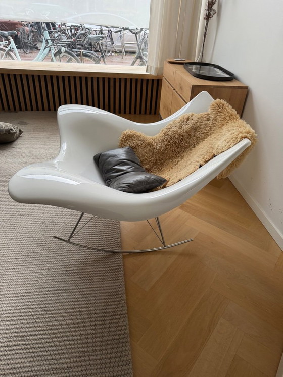 Sedia a Dondolo Originale Fredericia Stingray | Thomas Pedersen | Design Danese – Sedie a dondolo, Cromo (photo 3 of 6)