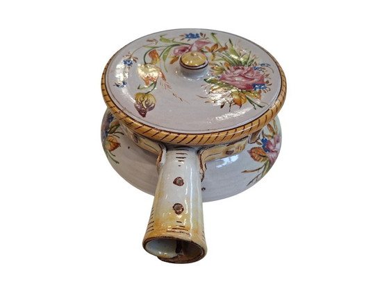 Image 1 of Hand-Painted Ceramic Warmer – Deruta Style – Vintage Collectible
