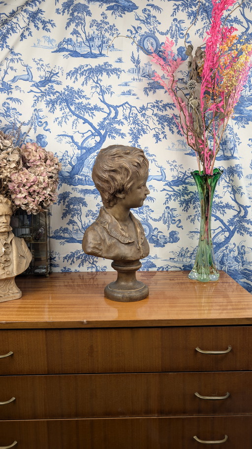 Buste en Terre Cuite d'Alexandre Brongniart d'Après Jean-Antoine Houdon