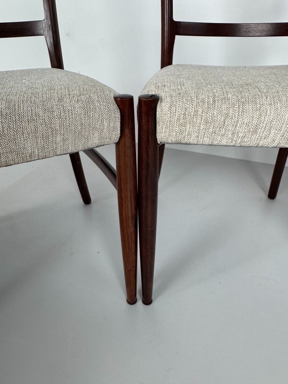 Image 1 of Set mit 8 Esszimmerstühlen aus Palisanderholz von Johannes Andersen – Schou Andersen Møbelfabrik