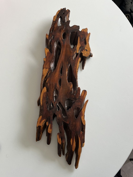 Image 1 of Houten sculptuur wanddecoratie 