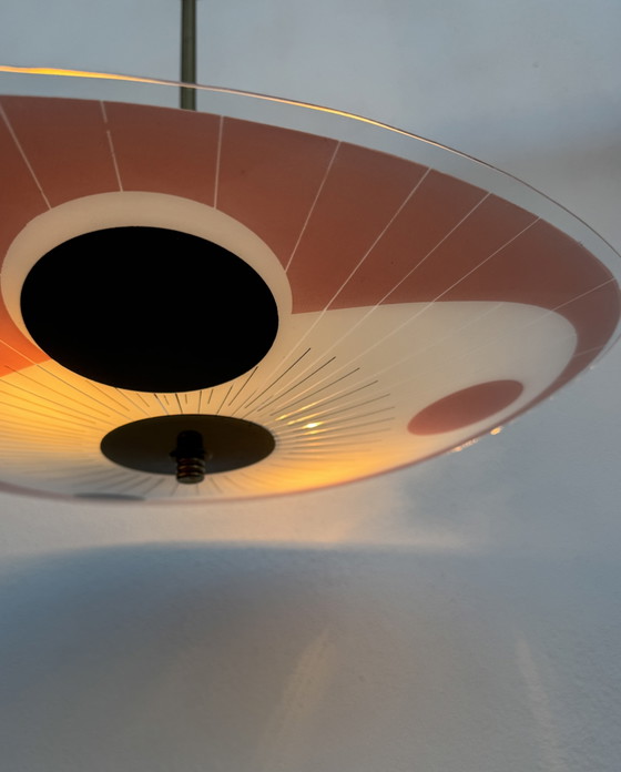 Kronleuchter aus Siebdruckglas der 60er Jahre – Brass (photo 4 of 15)