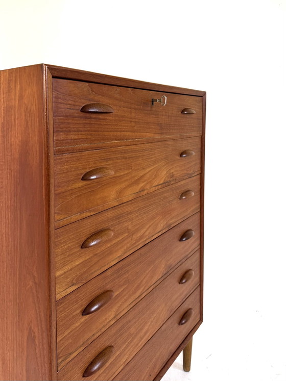 Image 1 of Vintage Danish Teak Chest of Drawers, Kai Kristiansen ‘60