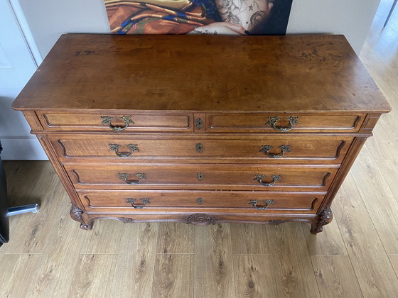 Image 1 of Cómoda antigua de estilo Reina Ana, tocador, cómoda, mueble de baño