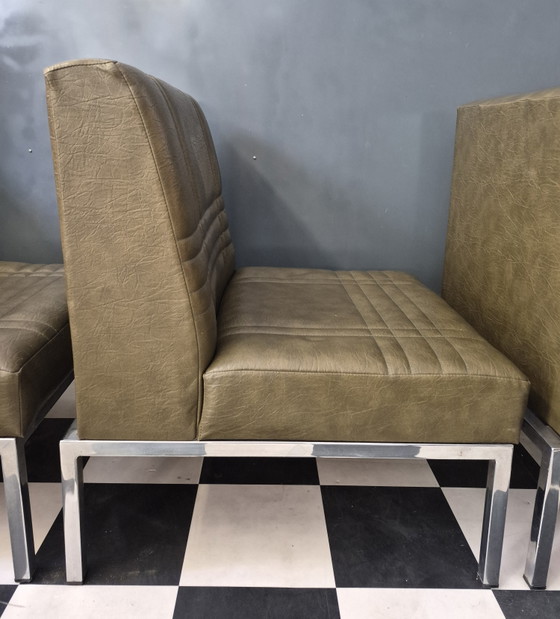 Image 1 of Ensemble de 3 authentiques anciennes chauffeuses fauteuils Vintage 