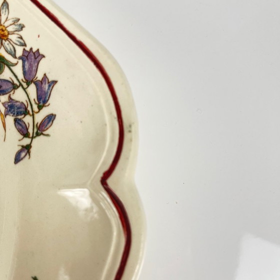 Image 1 of Large "Agreste" platter from Sarreguemines, early 20th century.