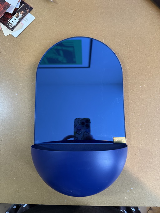 Wanddecoratie spiegel/plantenbakje Hübsch