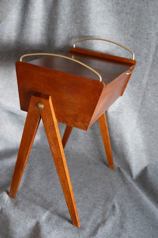 1960s Vintage - Sewing table Sewing cabinet Sewing chest Sewing box