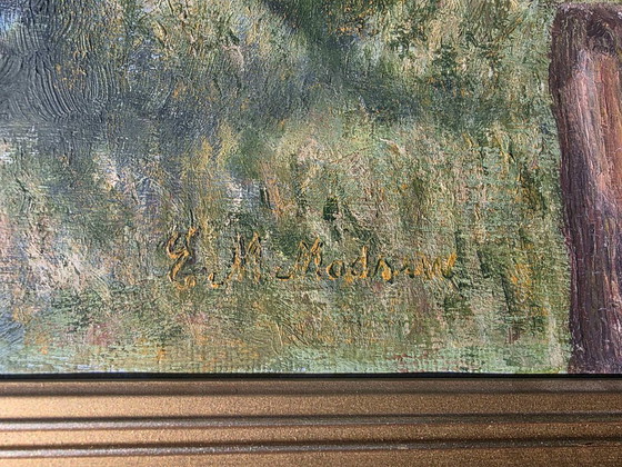 Dipinto a olio di paesaggio vintage originale - 1977 – Dipinti e disegni, Tela (photo 9 of 12)