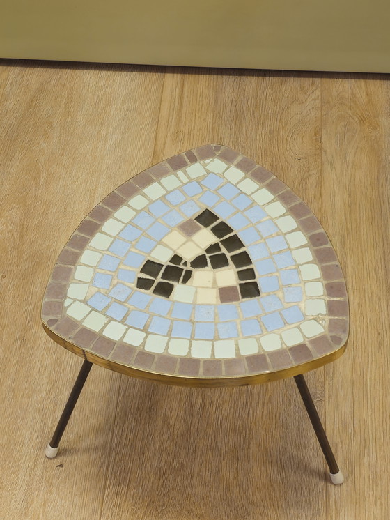 Image 1 of Vintage Mosaic Side Table Plant Table Table