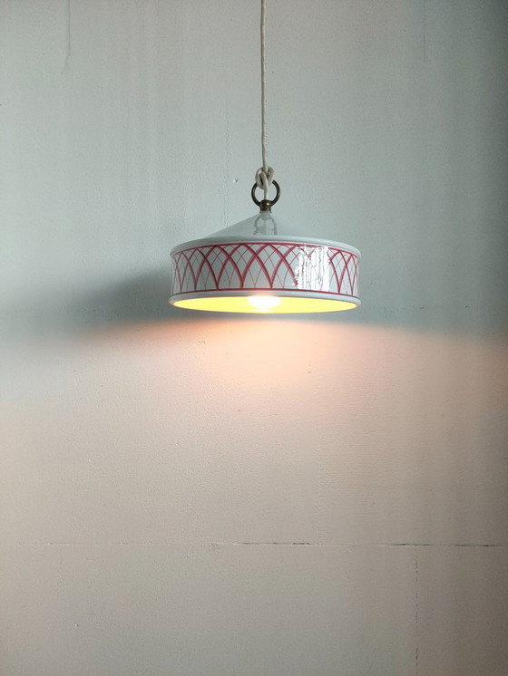 Image 1 of Rara lampada a sospensione in porcellana d'epoca