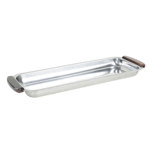 Plateau en acier inoxydable, design danois, années 1970, fabriqué au Danemark