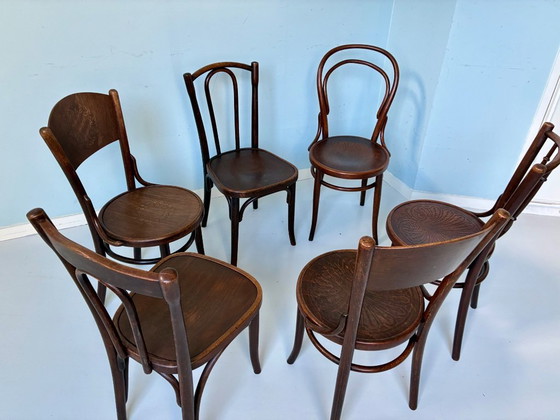 Image 1 of 6 Mixed Thonet chairs