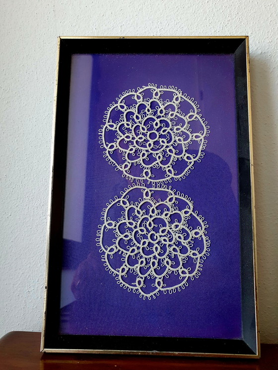 Image 1 of 4 Cornici antiche con pizzo di Bruxelles e di Mechelen, Dimensioni delle ultime 2 foto