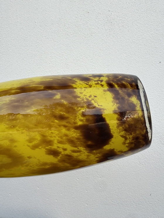 Grande vaso giallo marmorizzato Art Déco – Vasi, Vetro (photo 11 of 15)