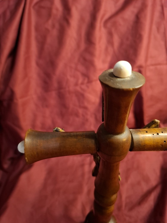 Antique 19th Century French Standing Altar Crucifix – Napoleon III Walnut Home Oratory Cross (31cm) (photo 9 of 11)