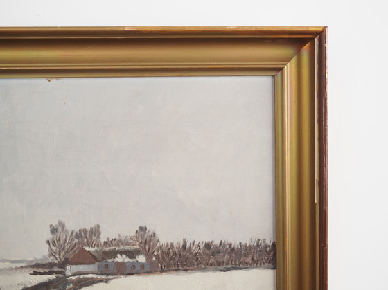 Image 1 of Peinture "The Winterscape", design scandinave, années 1960