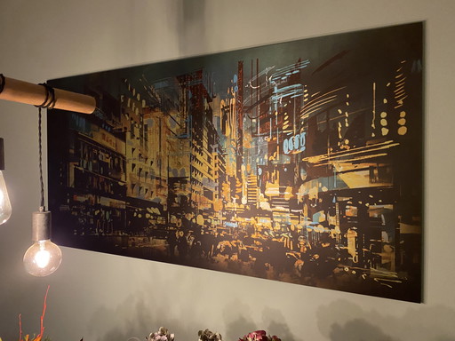 Kunst op geborsteld aluminium 