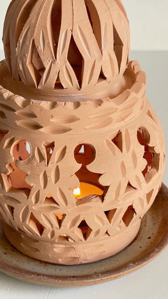 Image 1 of Handmade Terracotta Tealight Candle Holder