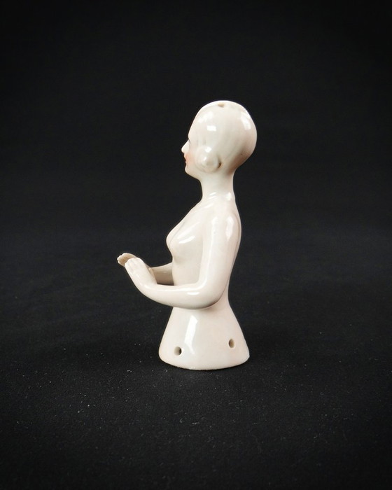 Image 1 of Half-Doll half-figurine of orientalist dancer in porcelain 20th century Germany