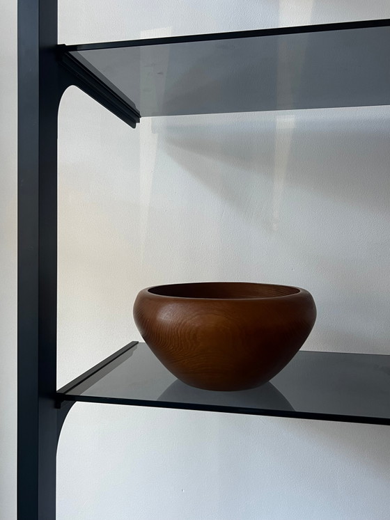 Vintage large teak wooden bowl – Mid Century Modern (photo 2 of 4)