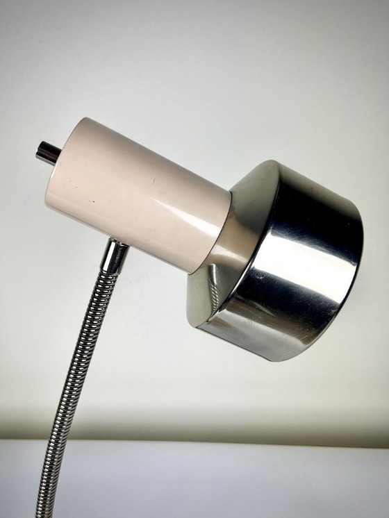 Image 1 of Vintage beige and chrome lamp - articulated arm