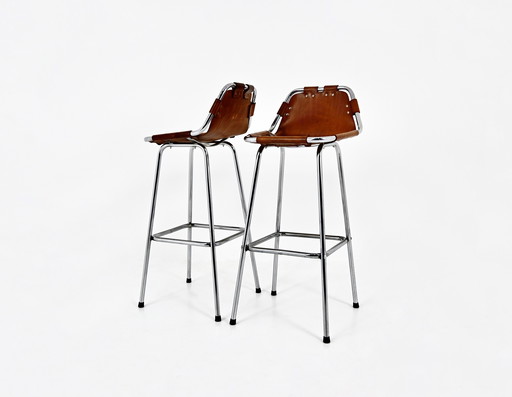 Tabourets Les Arcs par Charlotte Perriand, 1960, ensemble de 2