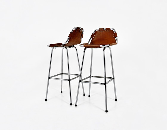 Image 1 of Les Arcs Stools by Charlotte Perriand, 1960s, Set of 2