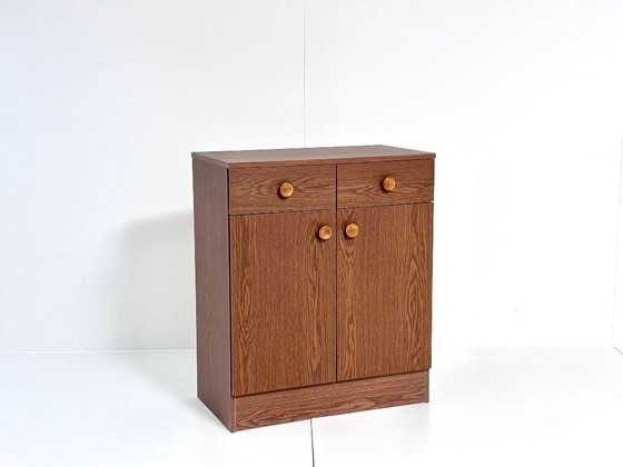 Comò Vintage, Effetto Legno Marrone con 2 Cassetti, Armadi contenitori (foto 2 di 15)