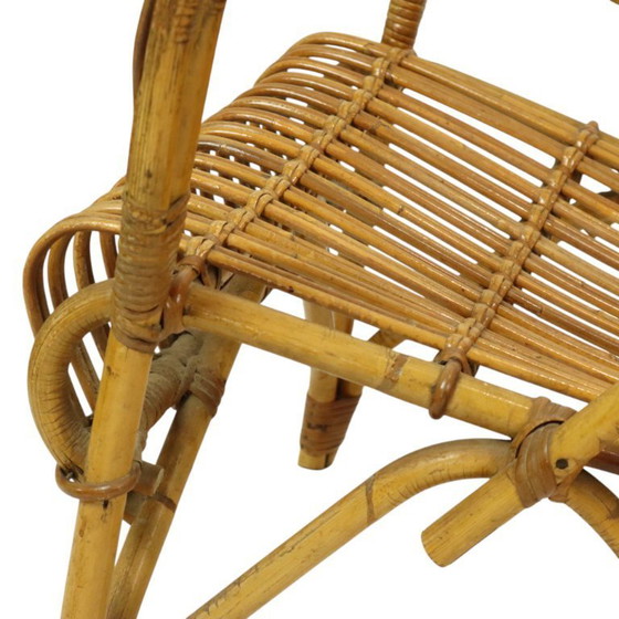 Image 1 of Set vintage di sedie in rattan Poltrone Boho