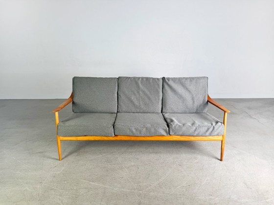 Image 1 of Knoll Antimott Sofa Midcentury Couch Walter Wilhelm Knoll Maple