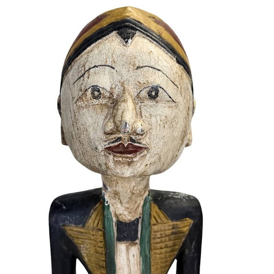 Sculptures javanaises antiques Loro Blonyo – Bois de teck massif – 51 cm – 8.4 kg (photo 10 of 10)