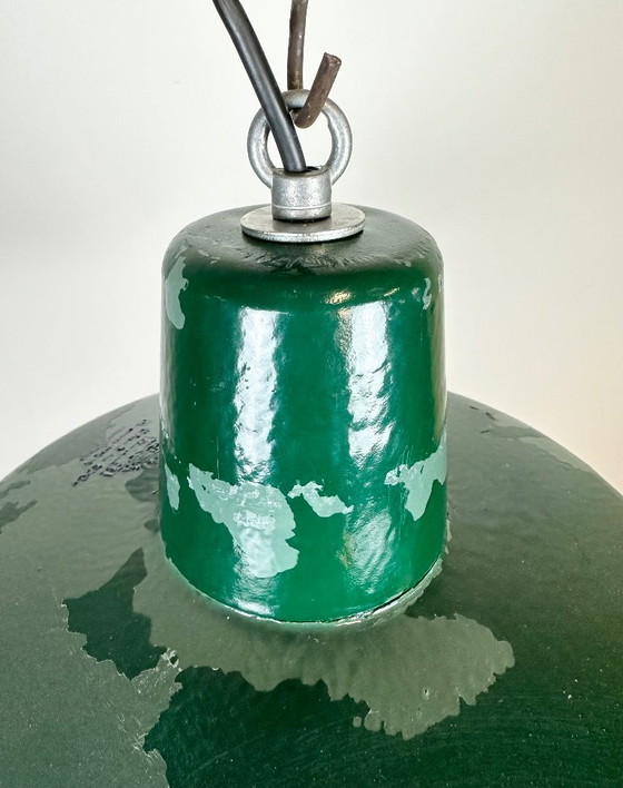 Image 1 of Green Industrial Factory Pendant Lamp, 1960s
