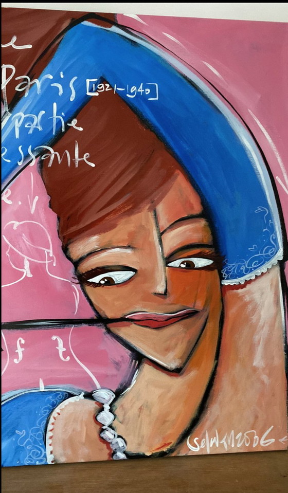 Image 1 of Selwyn Senatori, peinture Sangria, 100 x 100 cm