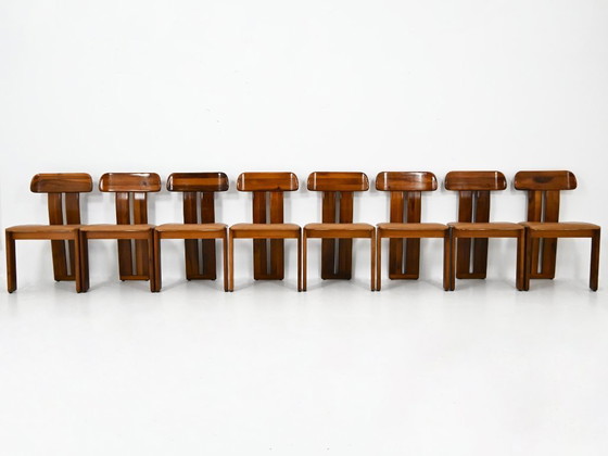 Image 1 of Sapporo Dining chairs By Mario Marenco for Mobilgirgi, 1970s, set of 8