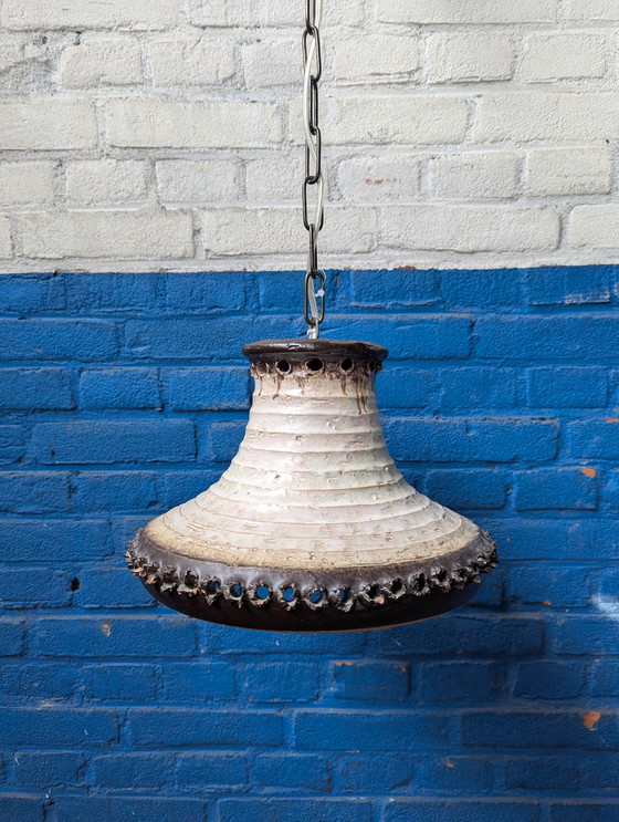 Image 1 of Lampada a sospensione vintage in ceramica danese, anni '70
