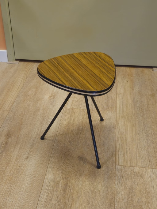 Tavolino vintage, tavolino per piante, tavolino piccolo, tavolino laterale – bijzettafels, Iron, Wood