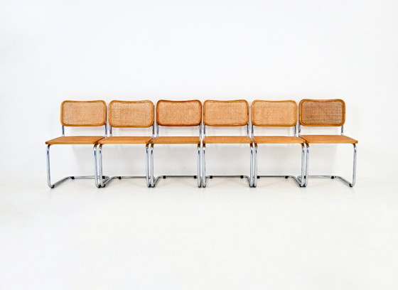 Image 1 of Sedie da pranzo stile B32 di Marcel Breuer, set da 6