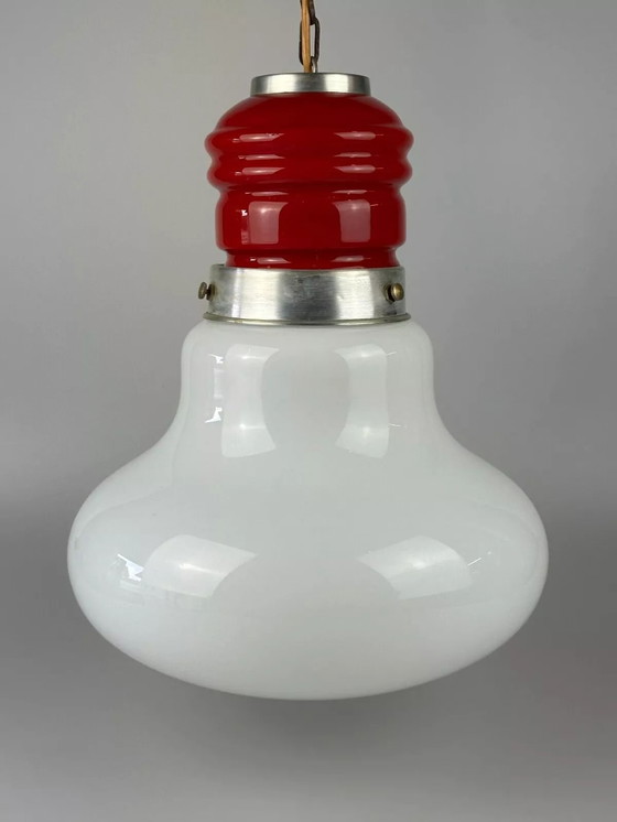 Image 1 of Lampada a sospensione anni '60-'70 Lampada da soffitto in vetro di Murano Italia Design Space Age