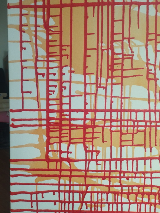 Image 1 of Natia Antadze Abstract Composition Red