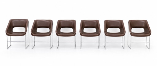 Set aus 6 Sesseln der „Lotus-Serie“ von Paul Boulva für Artopex, Kanada – 1970
