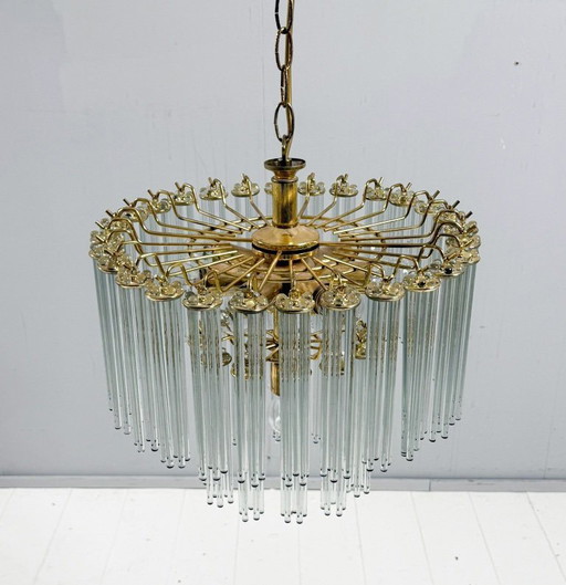 Mid-century chandelier/ceiling lamp by Gaetano Sciolari, Murano, Italy, 1970s.