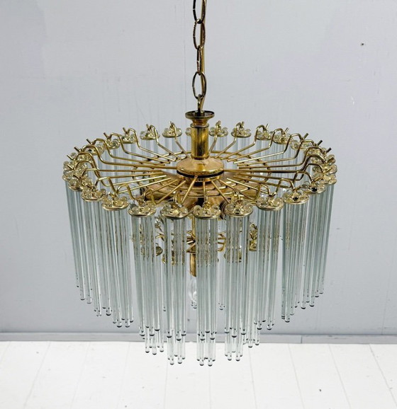 Image 1 of Mid-century chandelier/ceiling lamp by Gaetano Sciolari, Murano, Italy, 1970s.