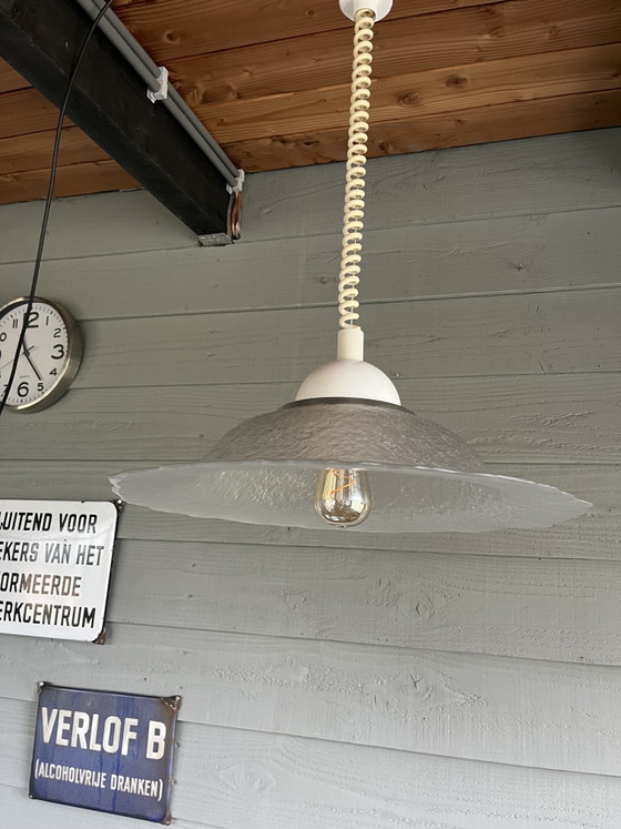 Image 1 of Suspension vintage en verre Peill & Putzler, une grande et rare suspension Peill Putzler des années 1970,