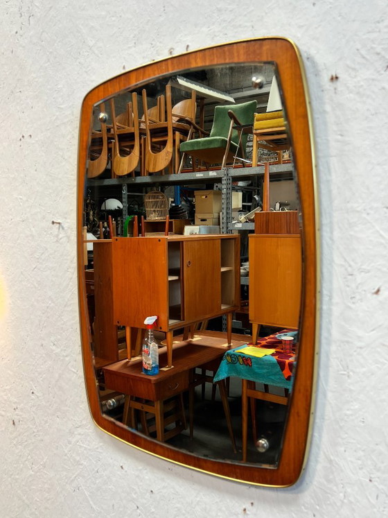 Vintage Mirror, Teak, Sweden 1950s – Wood, Glass (photo 3 of 11)