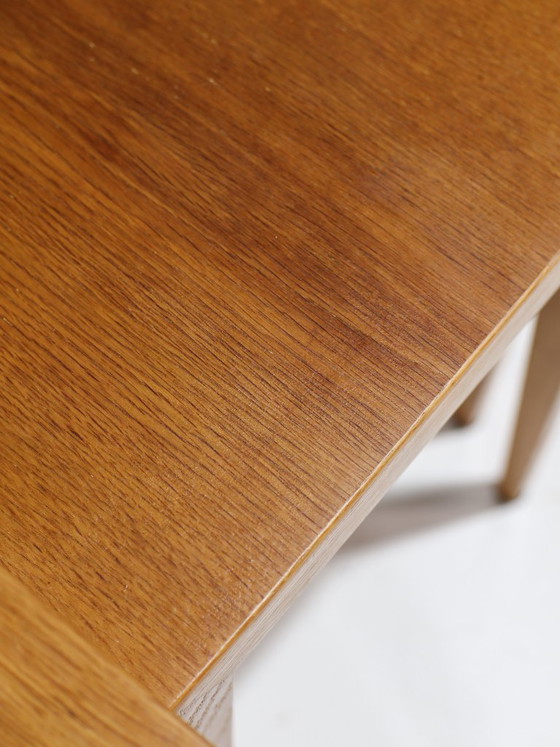 Nesting tables mesas auxiliares de roble Severin Hansen Danés 1960s, Hansen (Severin), Madera, Marrón (foto 12 de 13)