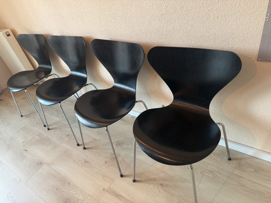4x Fritz Hansen Sedie Series 7 - Nero – Sedie da pranzo, Other (photo 2 of 8)
